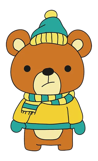小熊冬季保暖可爱
