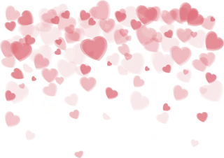 爱心坠落卡通情人节