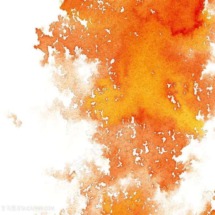 橙色墨迹背景素材