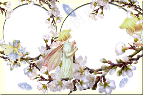 桃花相框素材图片下载