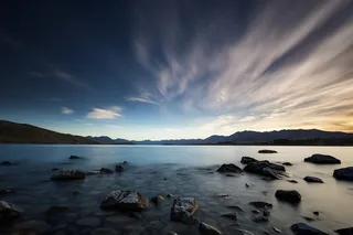 唯美高清海边礁石山水风景图片