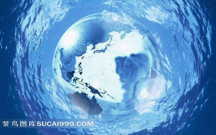 创意水里的地球背景素材