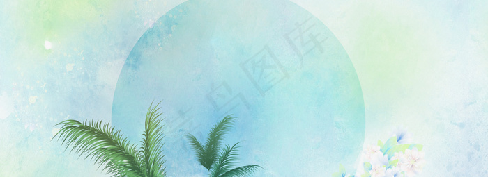 绿色梦幻植物背景