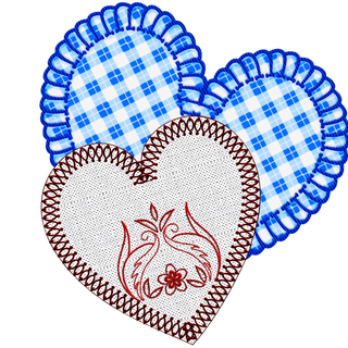 网格纹爱心情人节