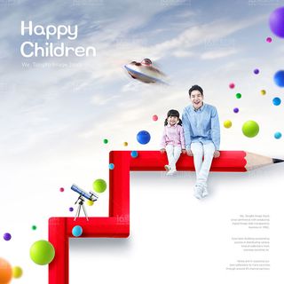 儿童梦想蓝天素材