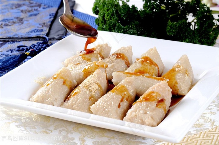 红糖粽子的美食图片