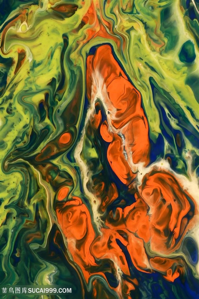 抽象水彩时尚艺术油画