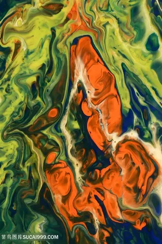 抽象水彩时尚艺术油画