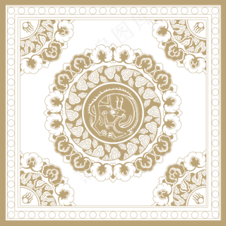中国风传统吉祥寓意图案古代喜庆祥瑞纹样纹饰PNG免抠