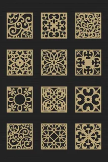 中式古典纹样免抠传统装饰花纹素材