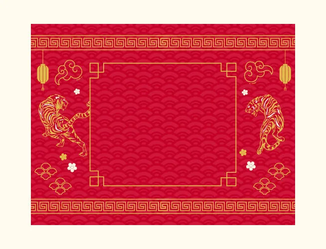 2022虎年新年春节元旦促销标签网页登录页BANNER海报AI矢量素材ai矢量模版下载