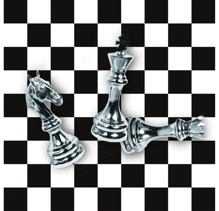 棋盘格国际象棋ai矢量模版下载