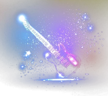 星空炫彩光吉他创意