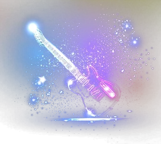 星空炫彩光吉他创意