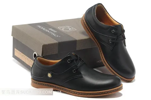 高清黑色男式皮鞋图片