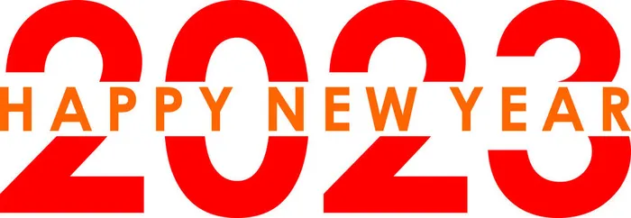 红色新年快乐2023年数字免抠素材psd模版下载