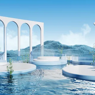 夏季游泳池背景