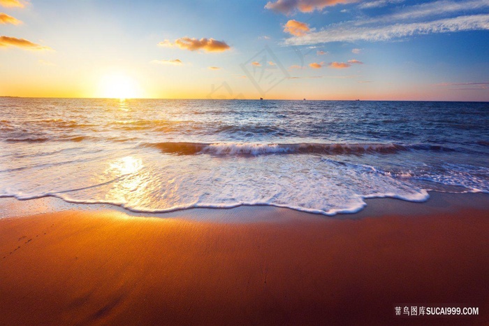 唯美海边日出夕阳壁纸