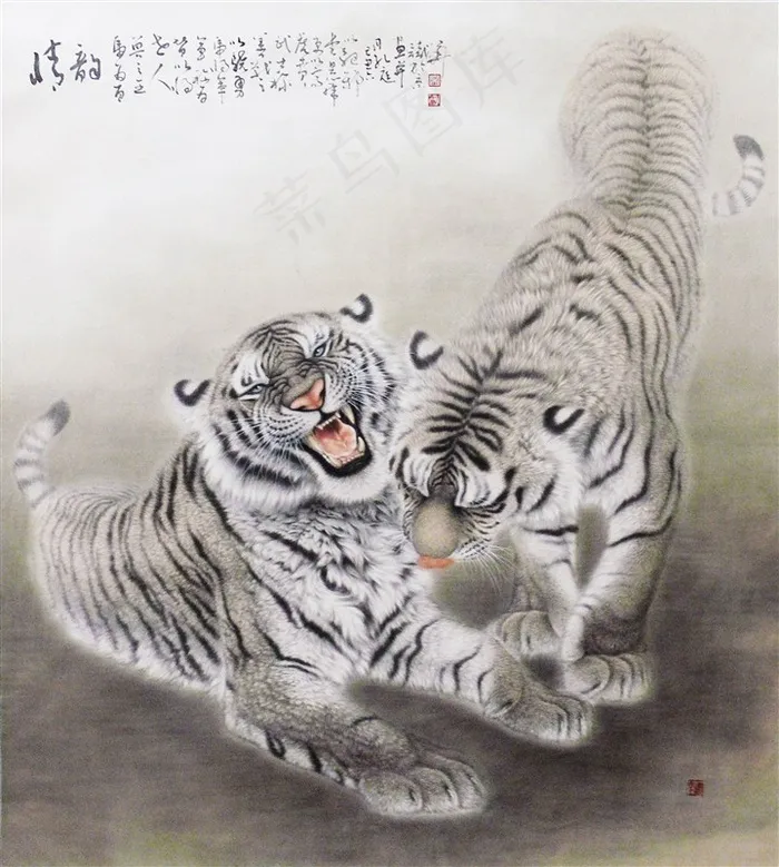 工笔老虎艺术画