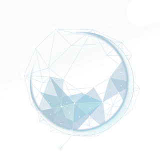 科技感多边形圆效果渐变png