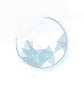 科技感多边形圆效果渐变png