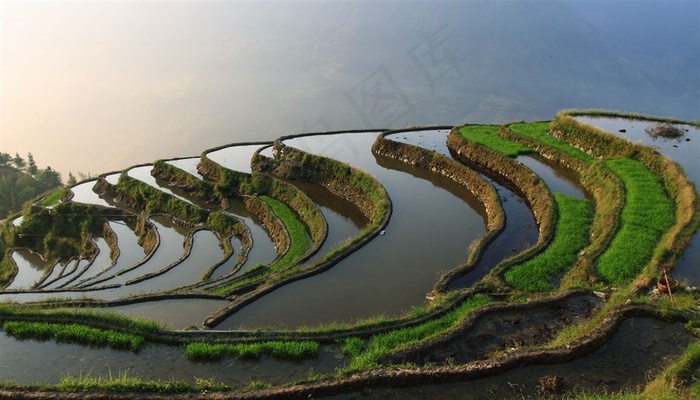 贵州加榜梯田风景高清摄影图片