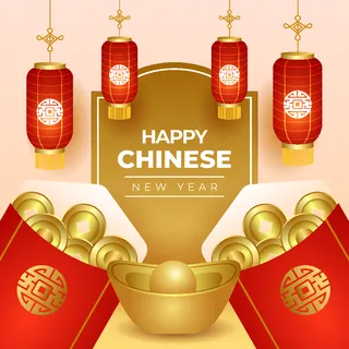 新年海报贺卡红包背景