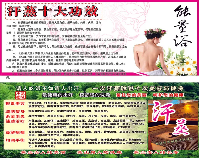 汗蒸十大功效代金券cdr矢量模版下载