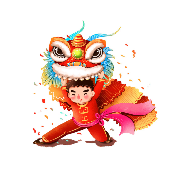 舞狮中秋节元素psd模版下载