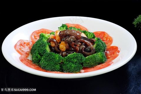 葱烧海参中华美食摄影图