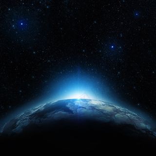 星光地球背影星耀图片素材