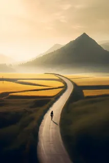 马路田园树林大气背景