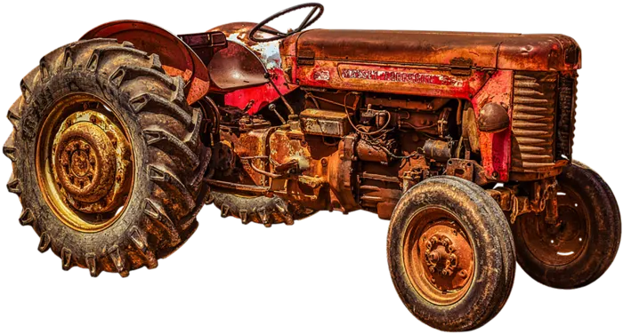 拖拉机古老现代农业