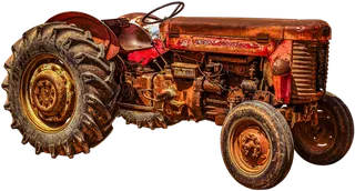 拖拉机古老现代农业