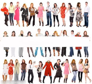 排成一排的休闲时尚美女帅哥 国外高清美女帅哥