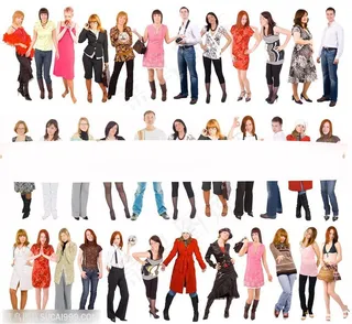 排成一排的休闲时尚美女帅哥 国外高清美女帅哥