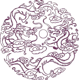 传统卡通艺术龙图片