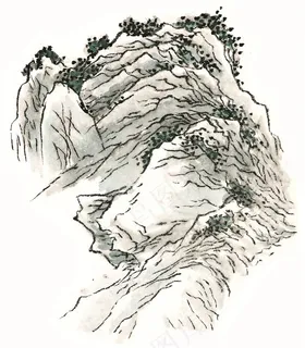 山石工笔图片素材 山石工笔图片素材