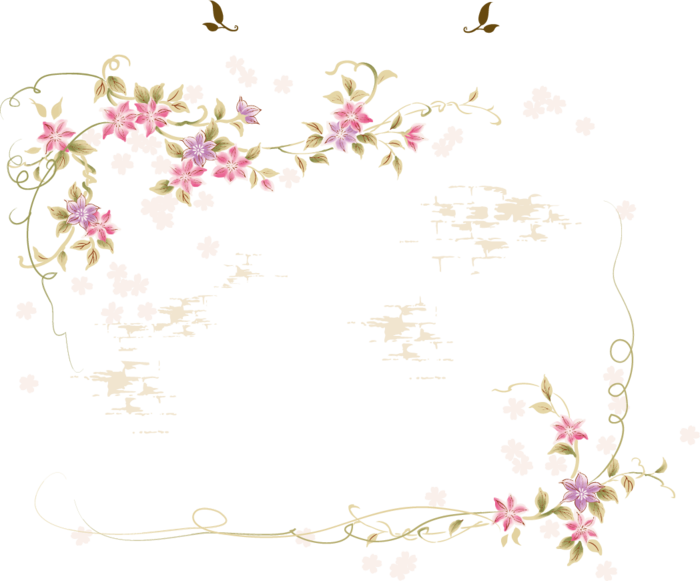 小鸟花朵元素矢量图