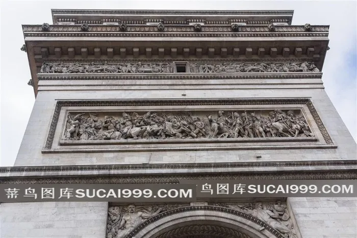 巴黎凯旋门建筑雕刻