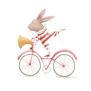 兔子骑车兔年