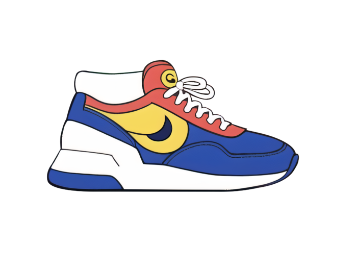 卡通手绘运动鞋