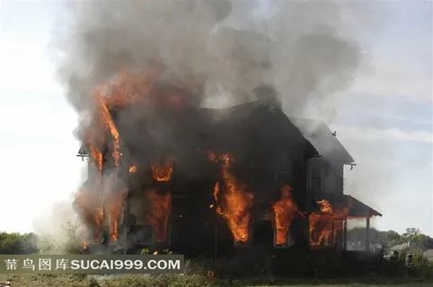 高清火烧房子图片下载素材