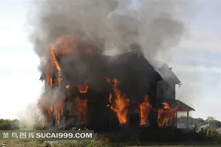 高清火烧房子图片下载素材