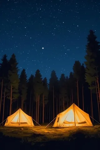 星空营地露营图
