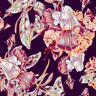 花卉唯美手绘花朵面料纹理手机壳布料面料印花服装矢量图案素材 花卉唯美手绘花朵面料纹理手机壳布料面料印花服装矢量图案素材