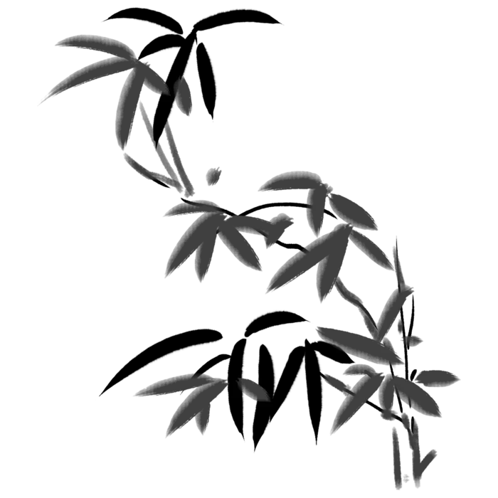 竹子水墨画中国风国画墨水书法竹子画