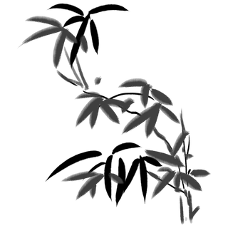 竹子水墨画中国风国画墨水书法竹子画