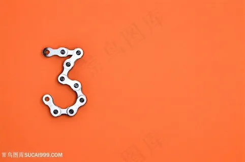 机械数字橙色背景