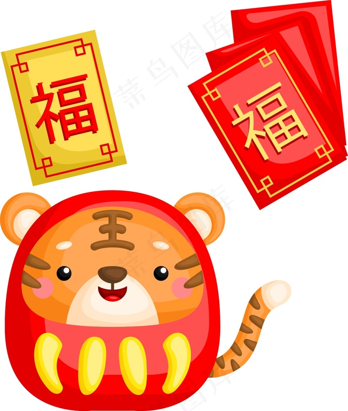 虎年红包图片cdr矢量模版下载